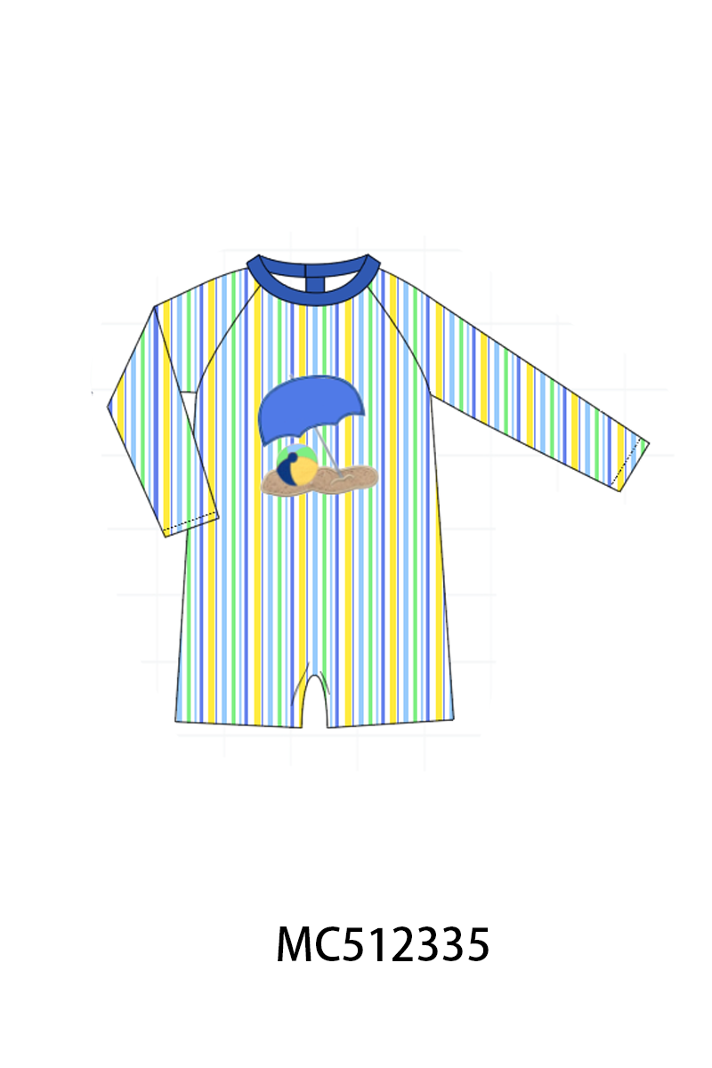 PO76 Blue&pink beach time embroidery collection