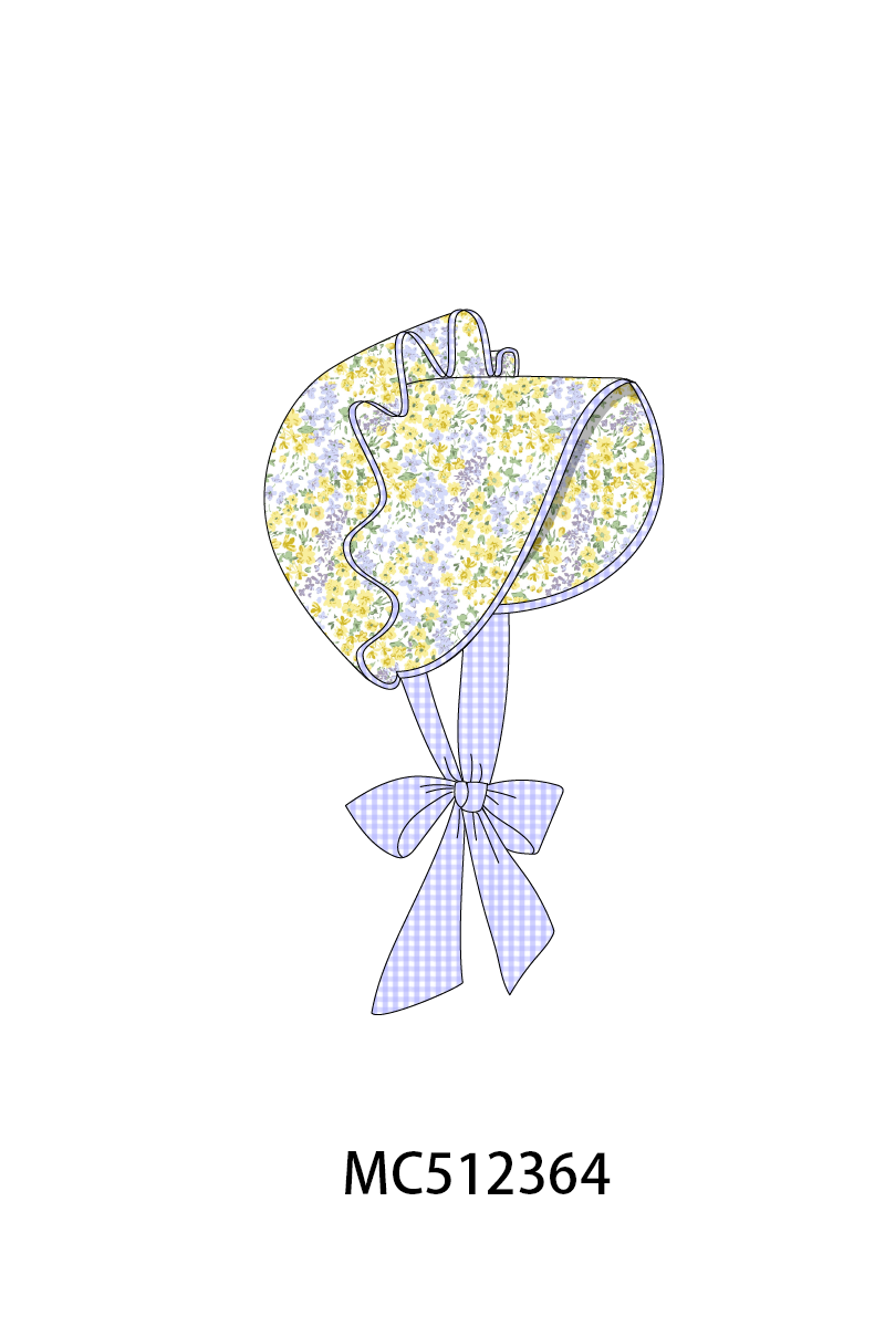 PO76 Floral print smocked ruffle collection