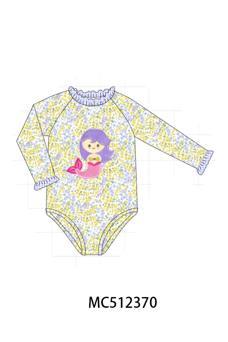 PO76 Floral mermaid shark applique collection