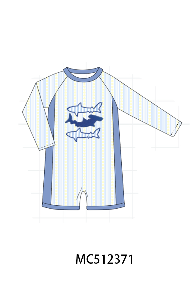 PO76 Floral mermaid shark applique collection