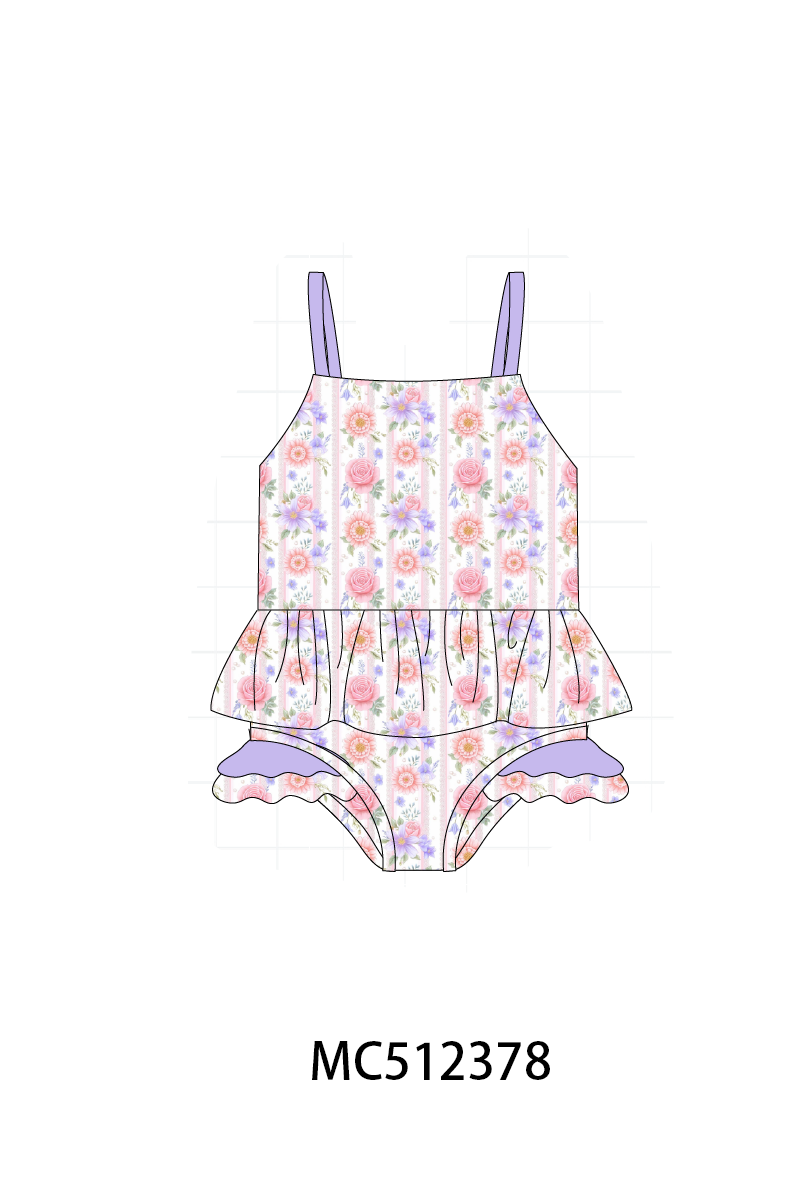 PO76 Purple rose bow smocked collection