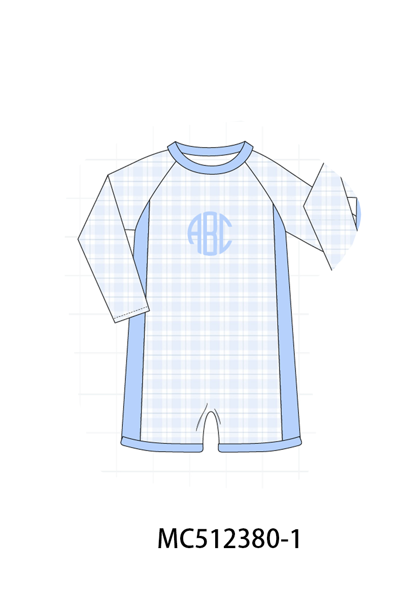 PO76 Purple&blue rose monogram embroidery collection