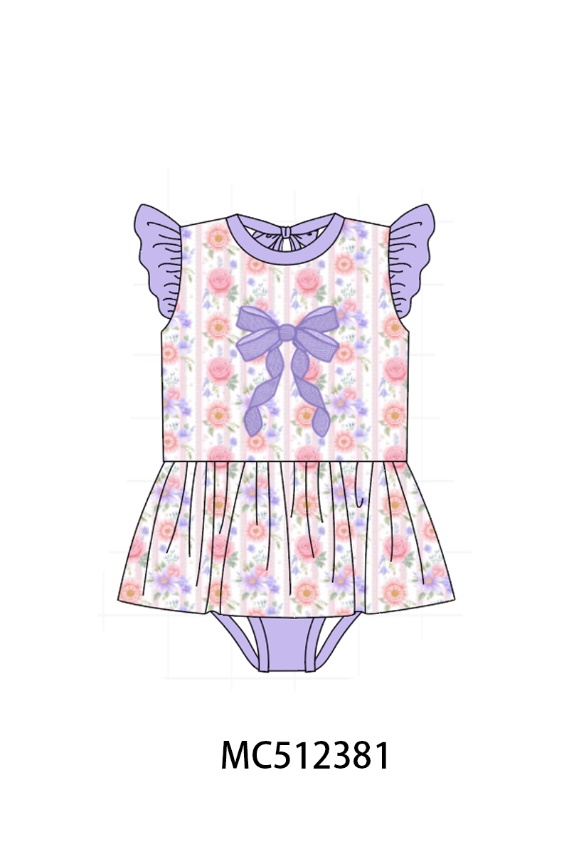 PO76 Purple&blue bow horse shark applique collection