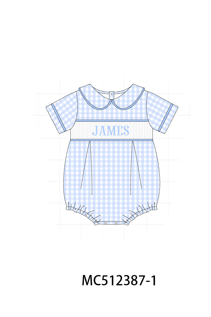 PO76 Pink&blue monogram smocked collection