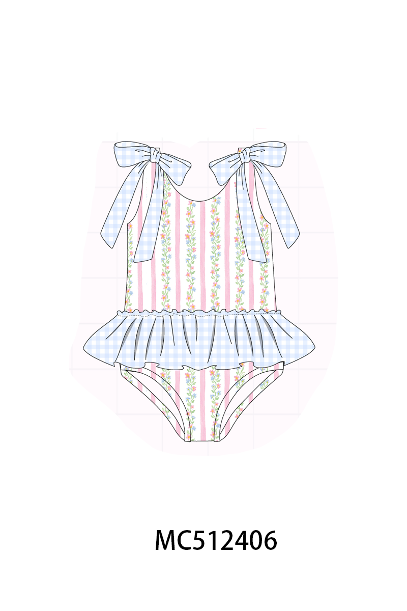 PO76 Pink floral stripe print collection