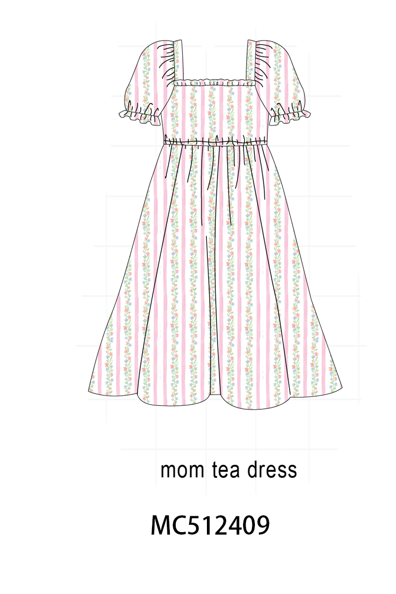 PO76 Pink floral stripe print collection