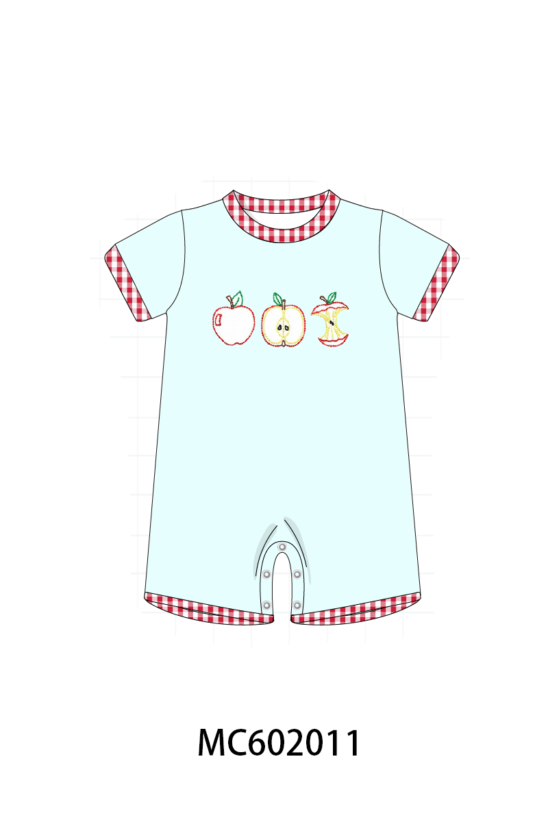 Pink back to school apple smocked ruffle collection