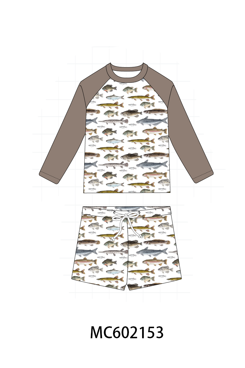 PO81 Fishes print smocked collection