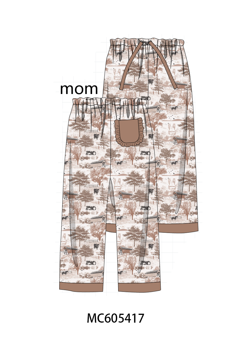 PO93 Brown farm print collection
