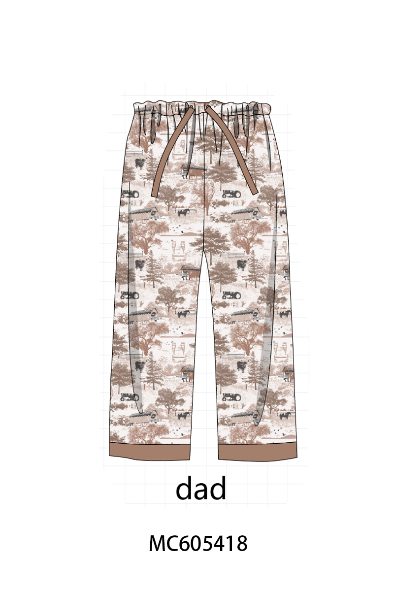 PO93 Brown farm print collection