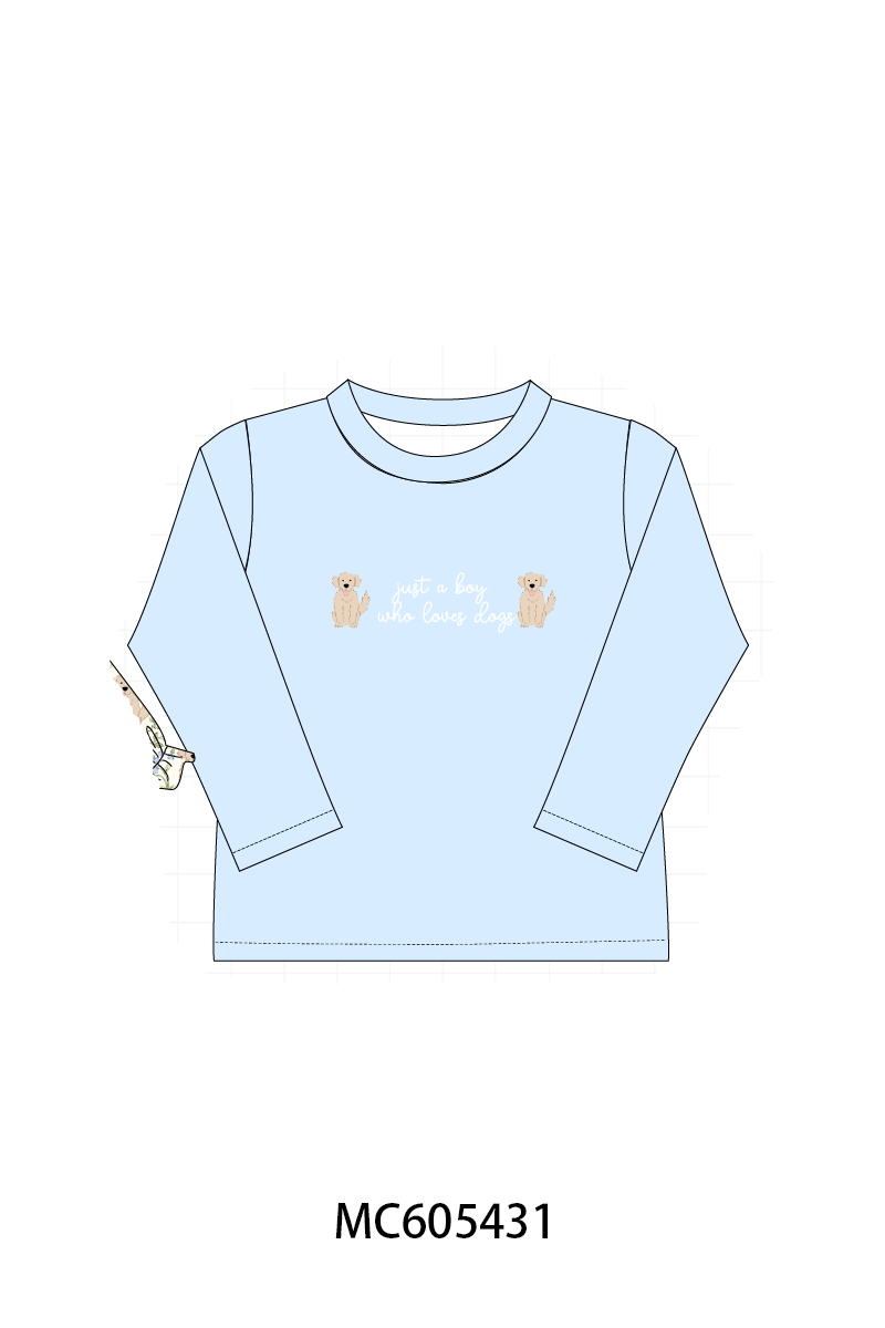 PO93 Pink&blue puppy embroidery collection