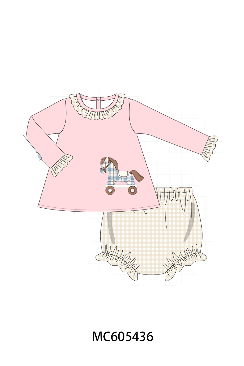 PO93 Pink&blue my little pony embroidery collection