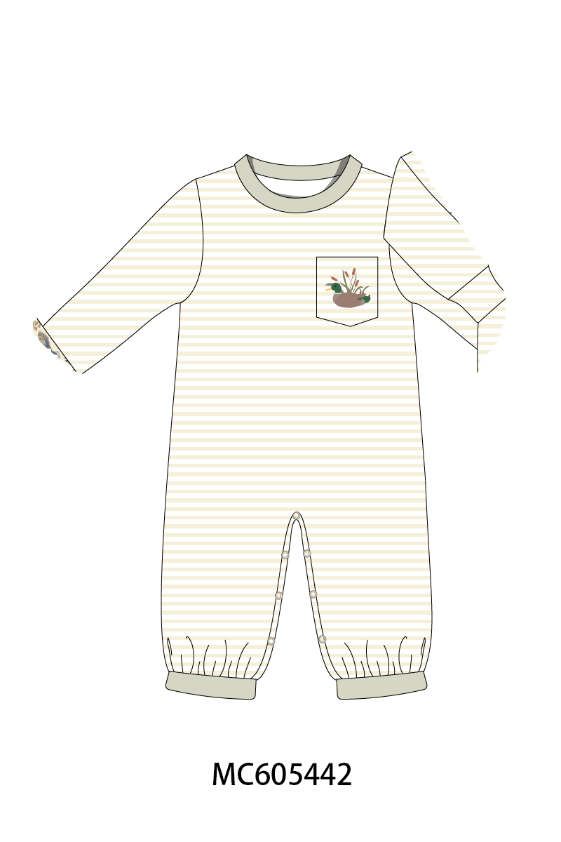 PO93 Green mallard embroidery collection