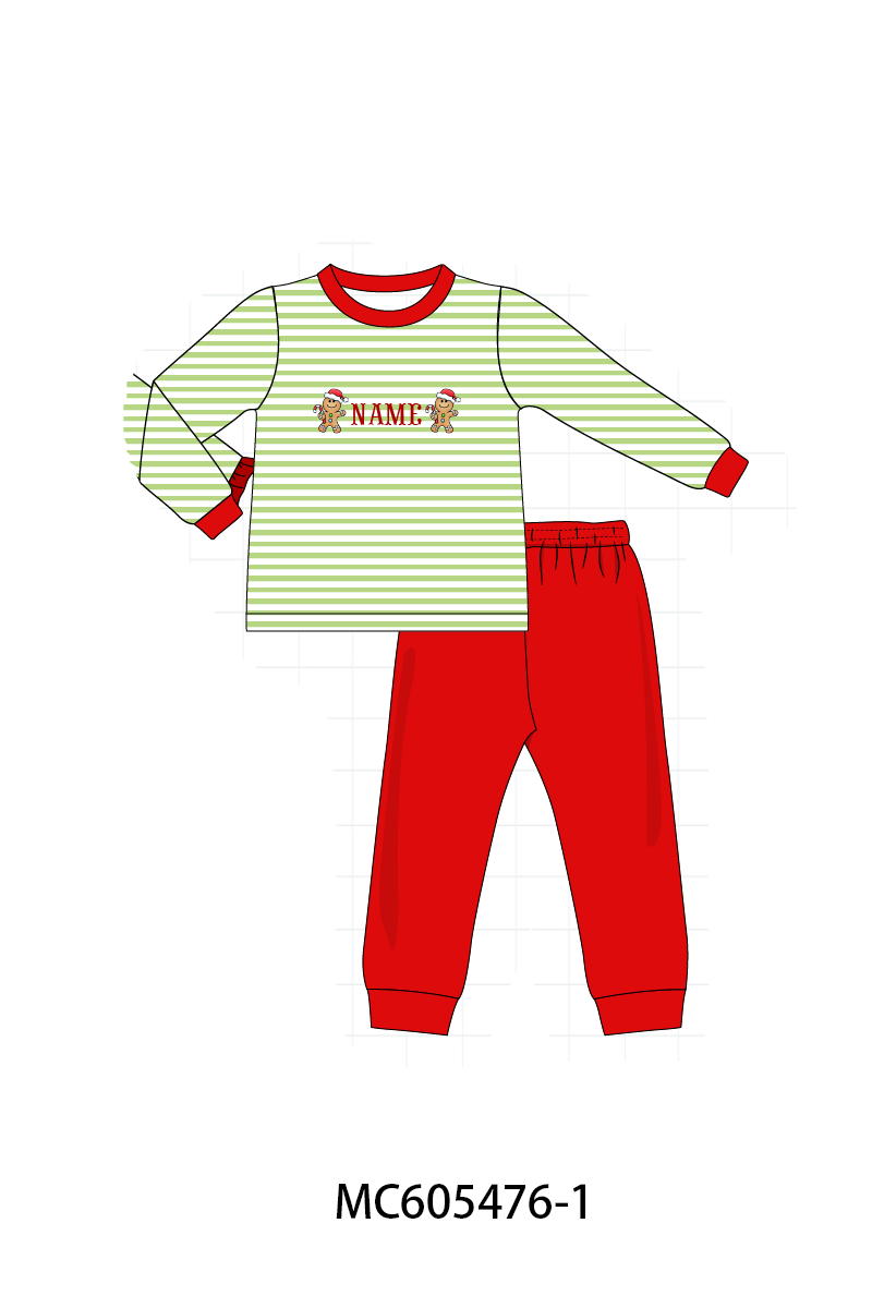PO93 Christmas stripe tree santa monogram embroidery collection