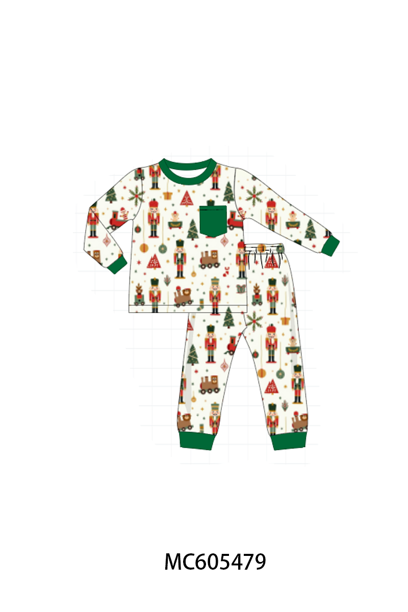 PO93 Forest nutcracker print pajama collection