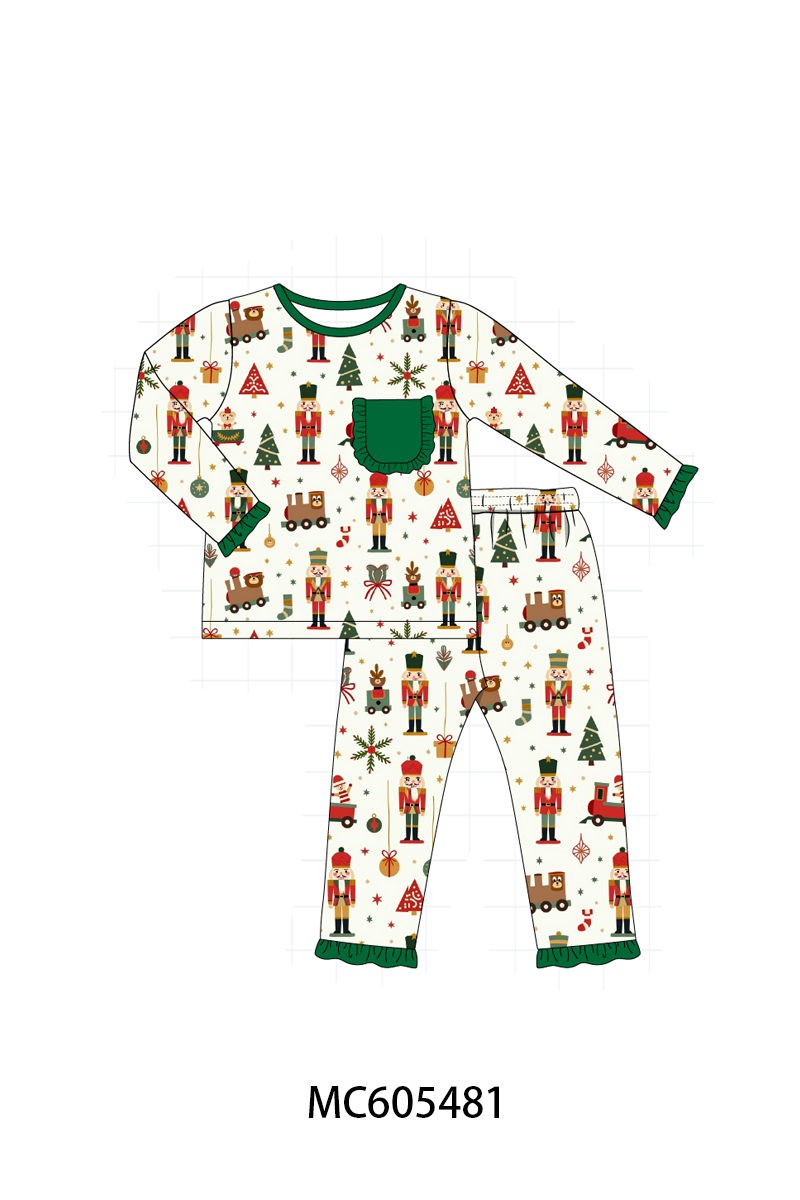PO93 Forest nutcracker print pajama collection