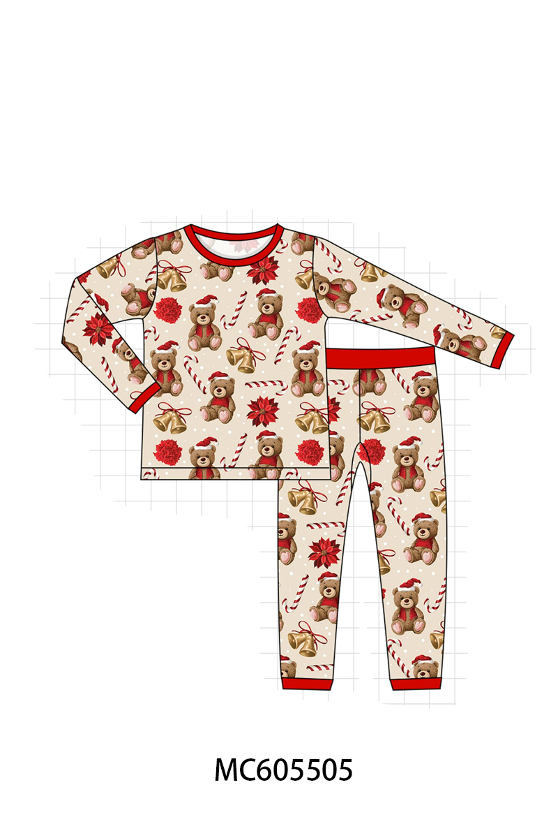 PO93 Red christmas teddy bear bamboo collection