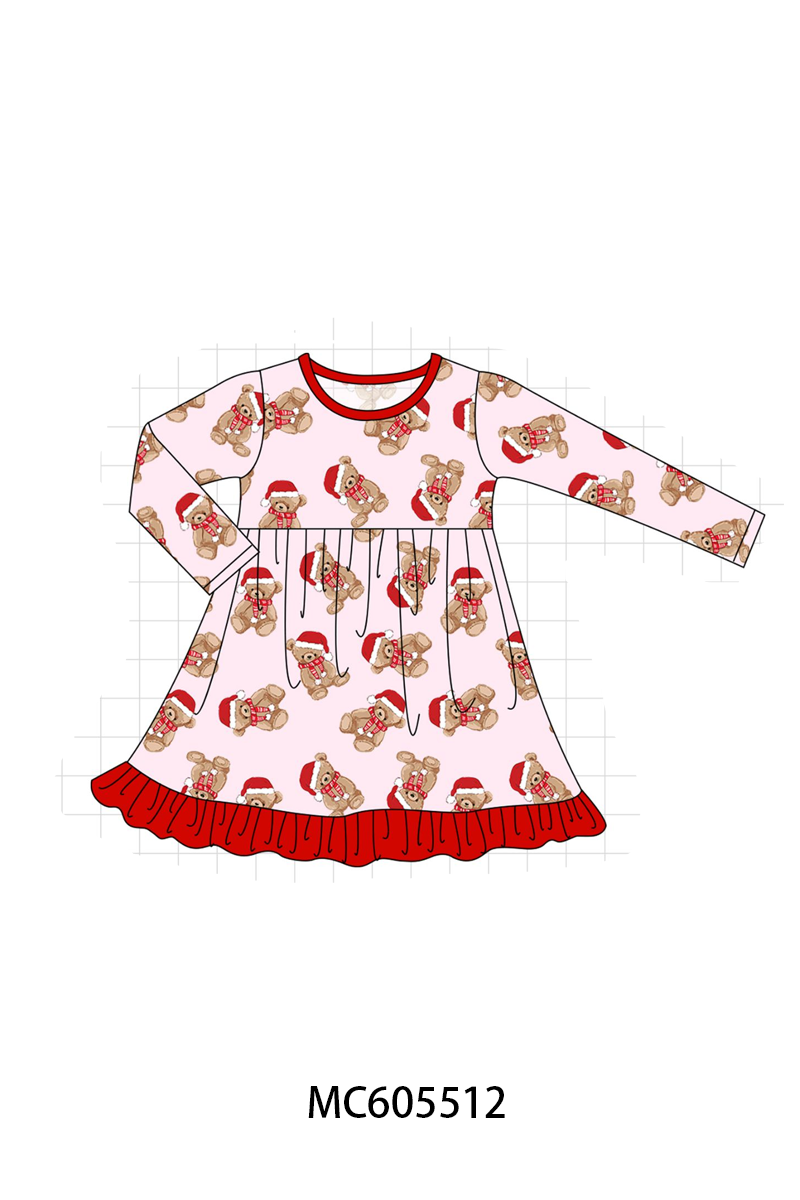 PO93 Pink&blue christmas teddy bamboo collection
