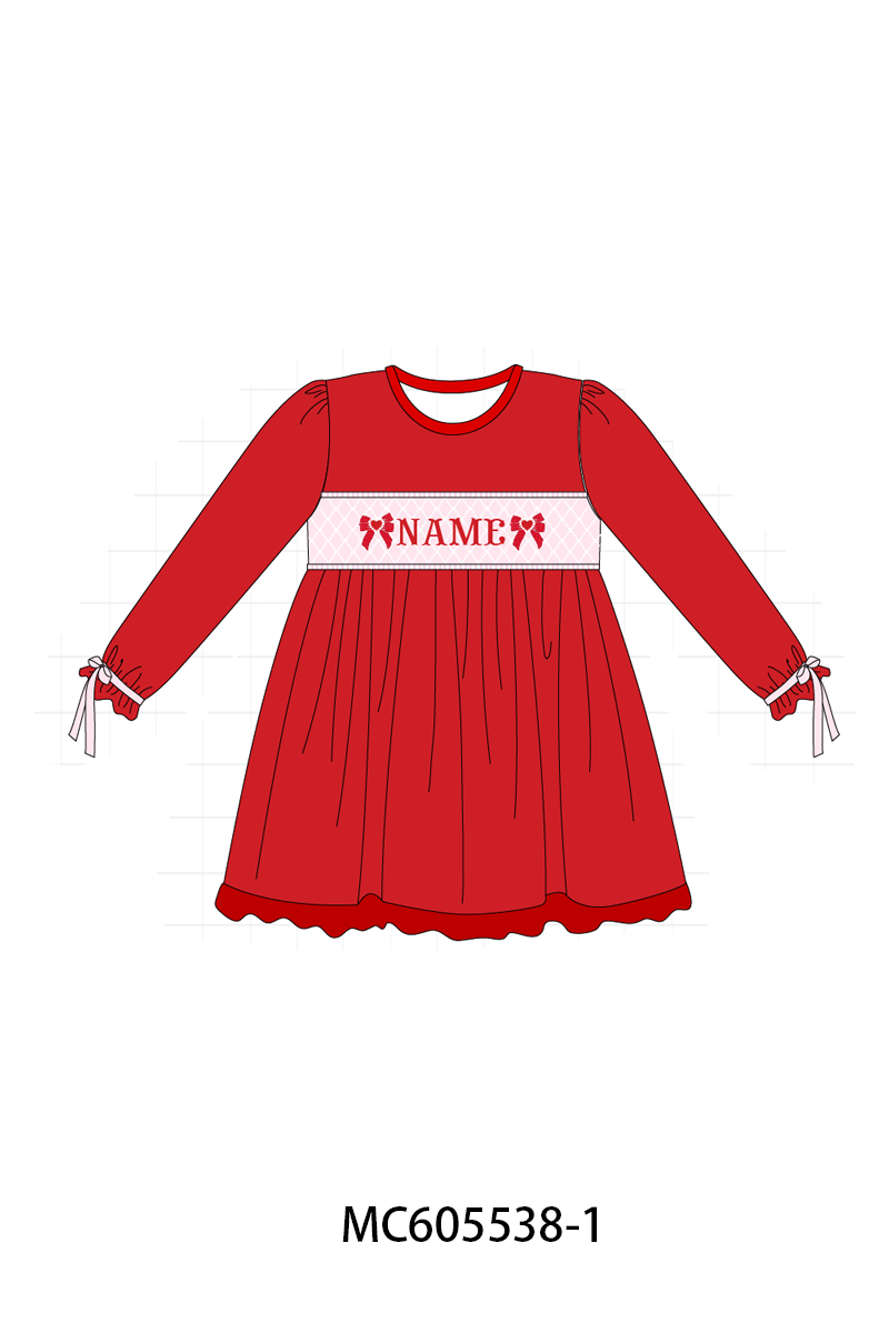 PO95 Red&navy valentine's day monogram embroidery collection