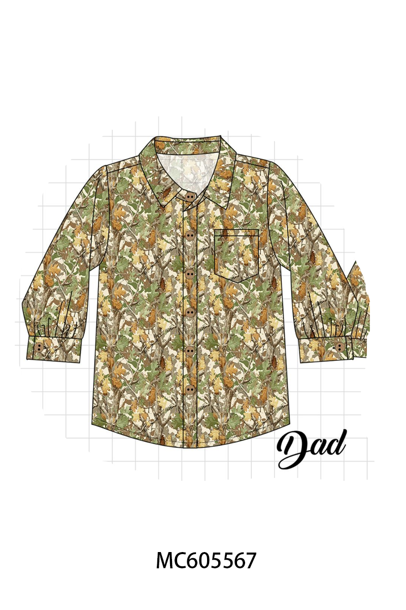 PO93 Green leaves deer embroidery collection