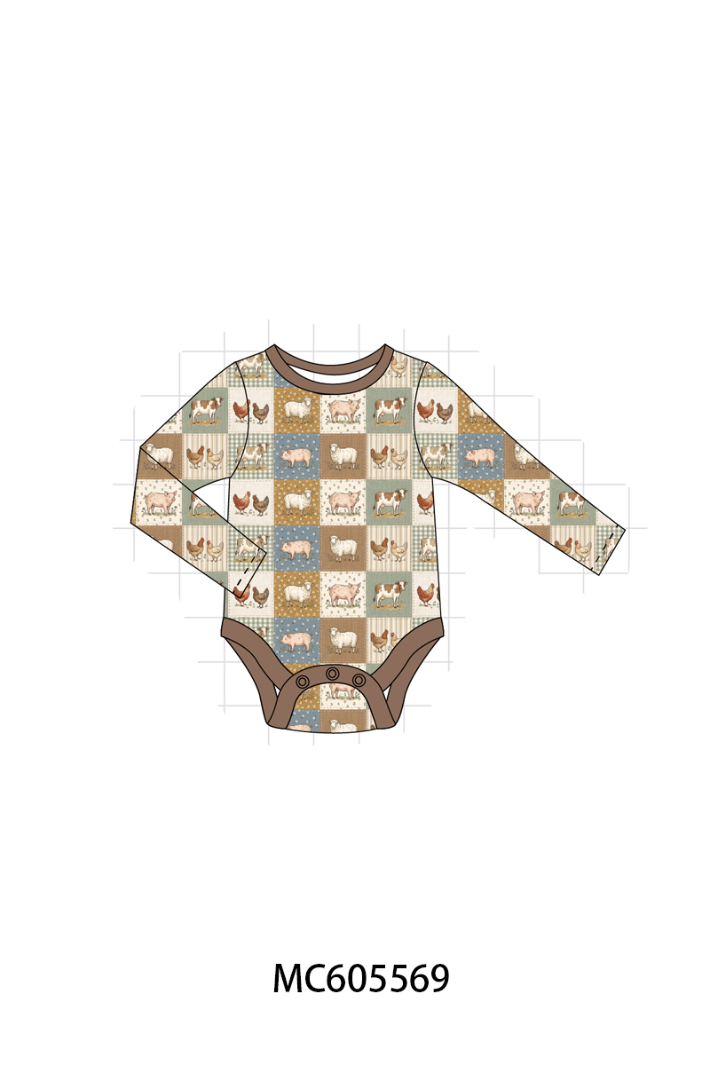 PO93 Brown farm checkered bamboo collection