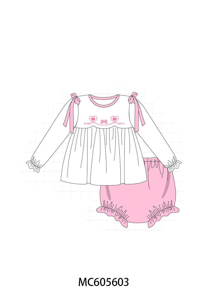 PO95 Pink valentine's day bow heart collection
