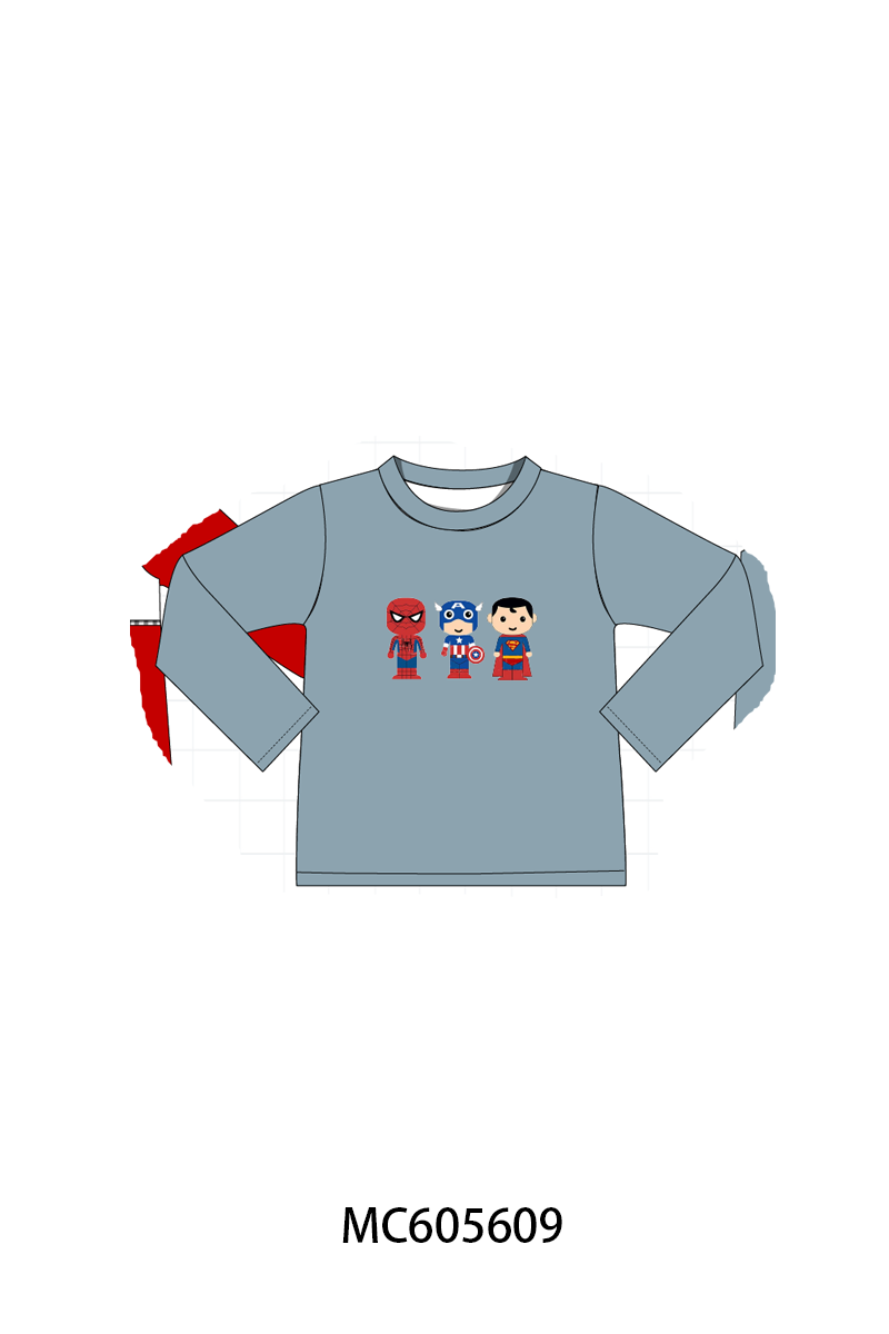 PO93 Red character embroidery collection