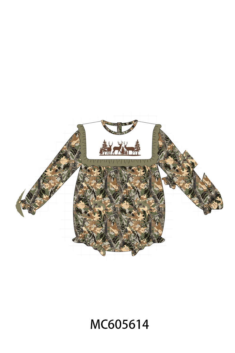 PO93 Camo hunting deer embroidery collection