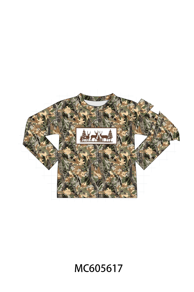 PO93 Camo hunting deer embroidery collection