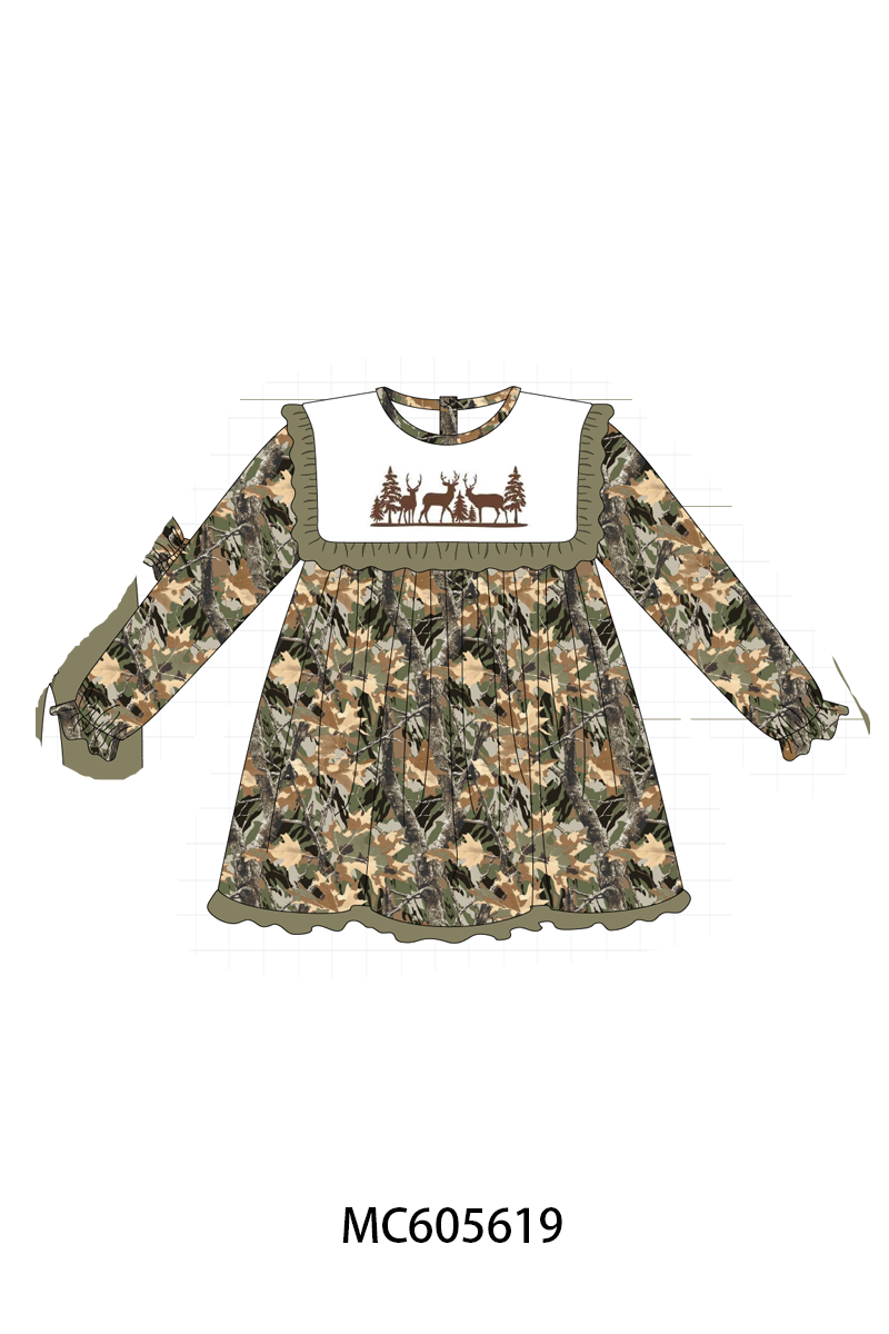 PO93 Camo hunting deer embroidery collection