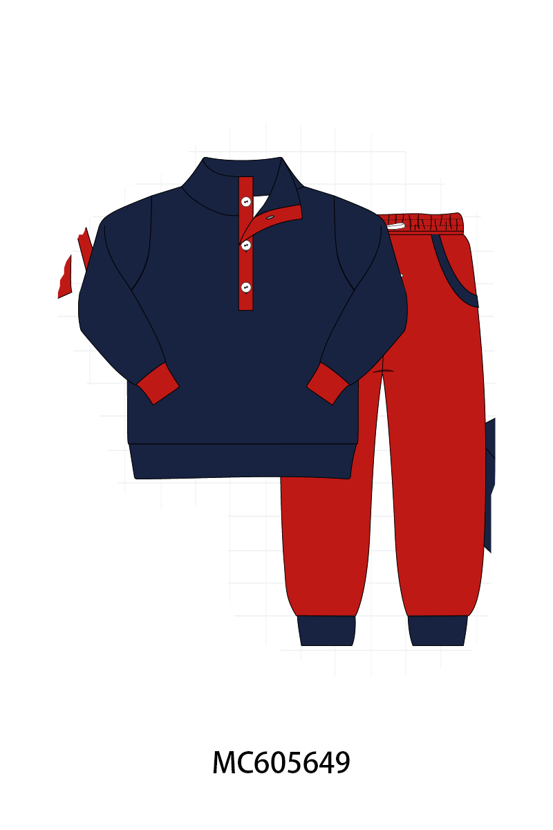 PO93 Navy holly embroidery collection