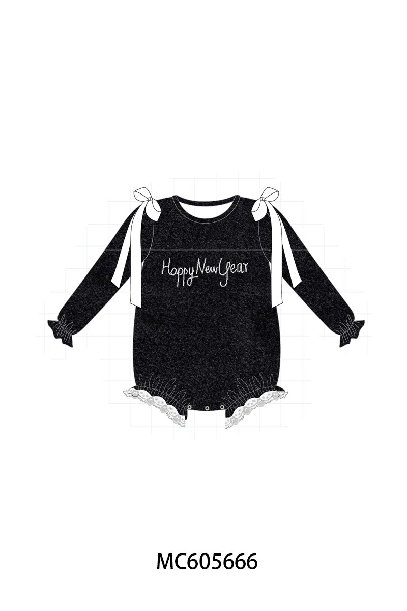 PO93 Black happy new year velvet pearl collection