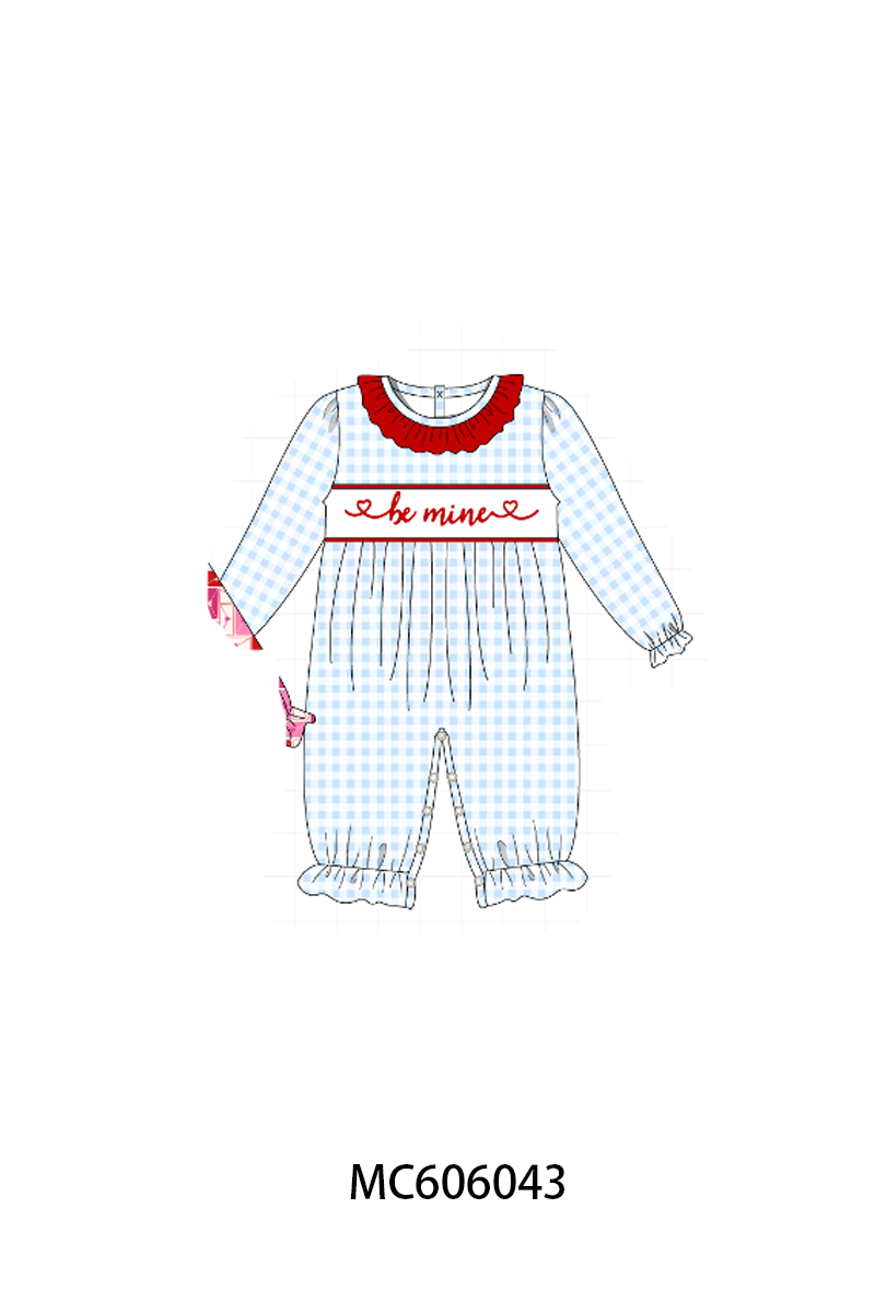 PO95 Red&blue be mine embroidery collection