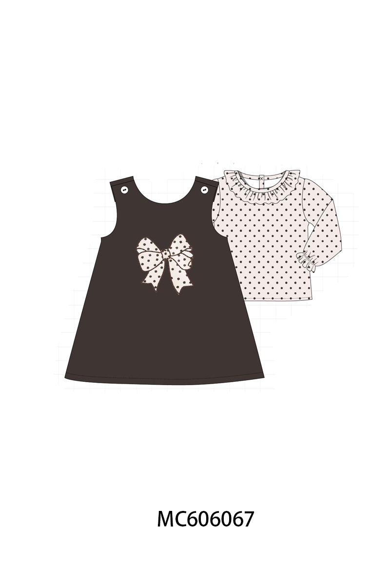 PO95 Brown bow applique collection