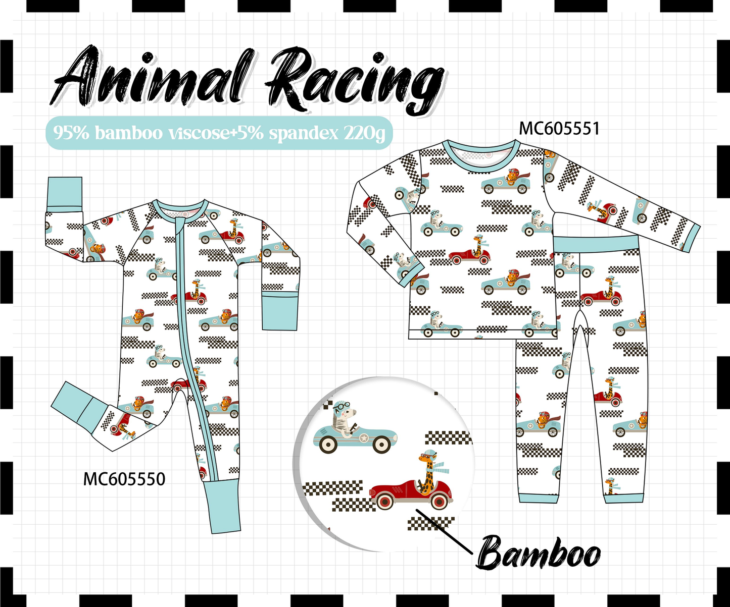 PO93 Mint animal racing bamboo collection