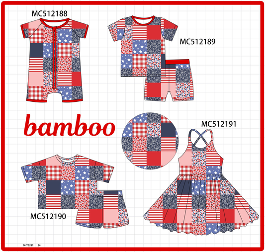 PO76 Patriotic checkered bamboo collection