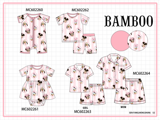 PO81 Pink character print bamboo collection