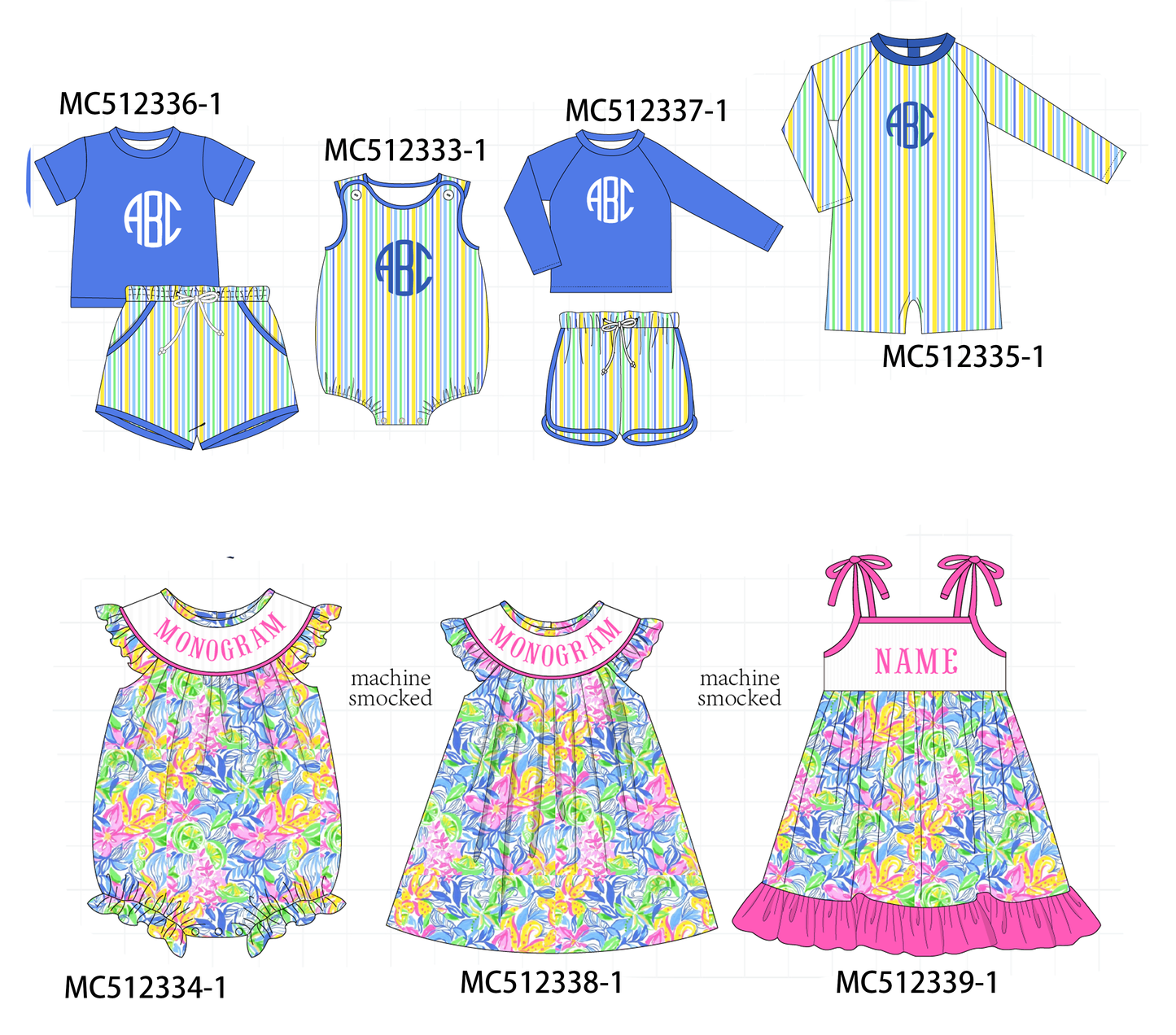 PO76 Pink lily floral monogram collection