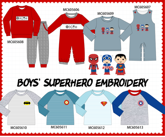 PO93 Red character embroidery collection