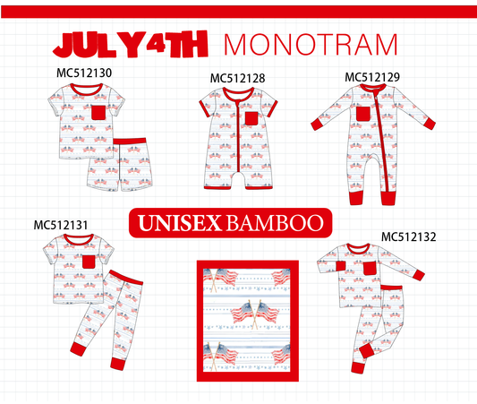 PO76 Red patriotic flag bamboo collection