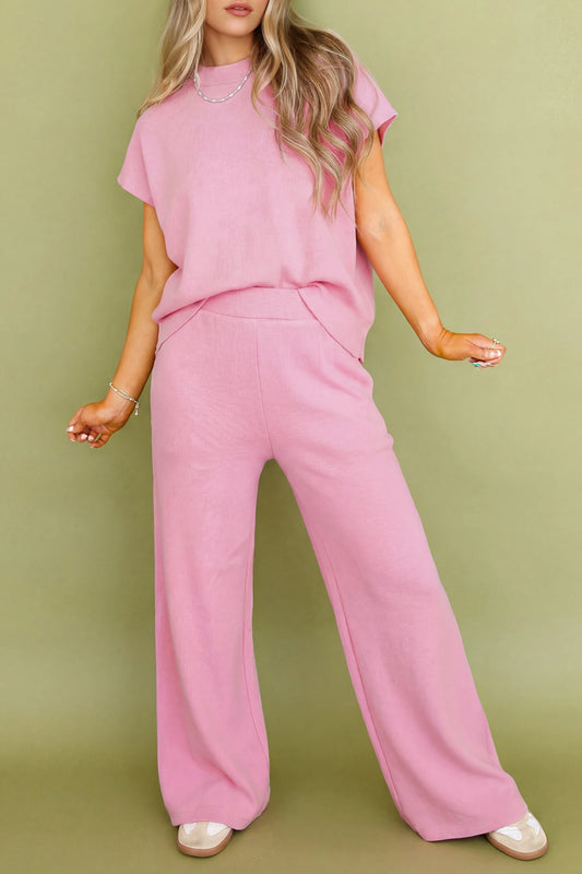 PREORDER - Pink Textured Pant Set - ENDS 2/8
